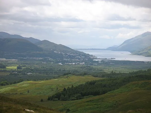 View from Cruim Leacainn, showing Fort William, An Gearasdan