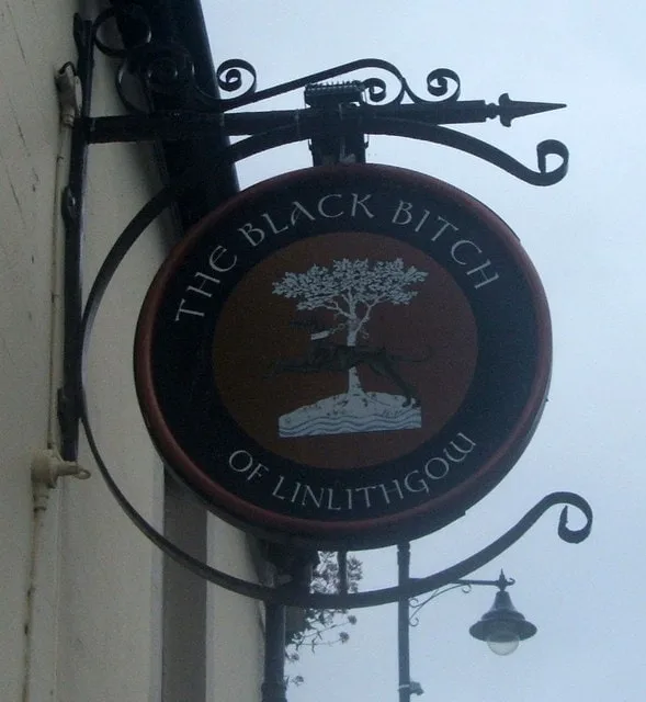 Black Bitch pub sign