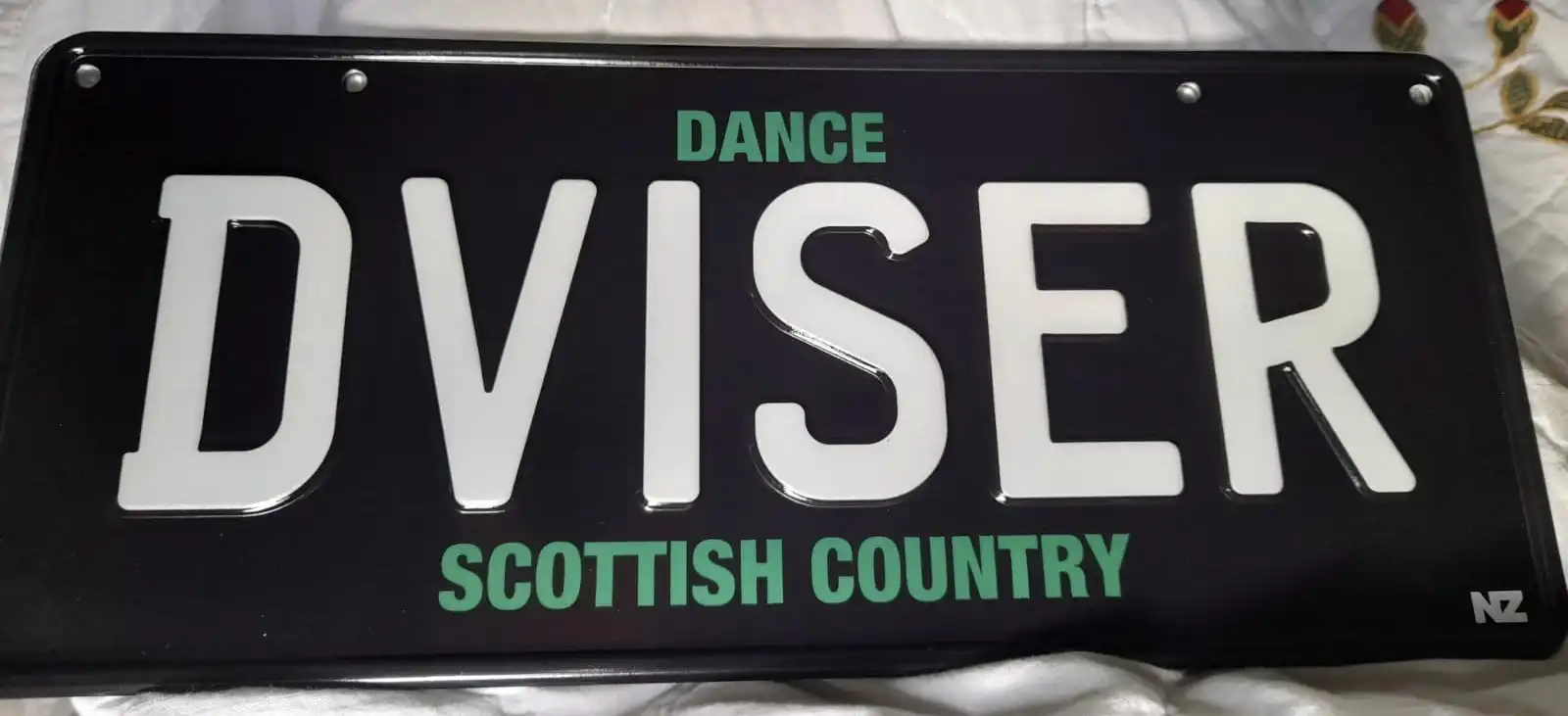 The actual dance deviser's numberplate