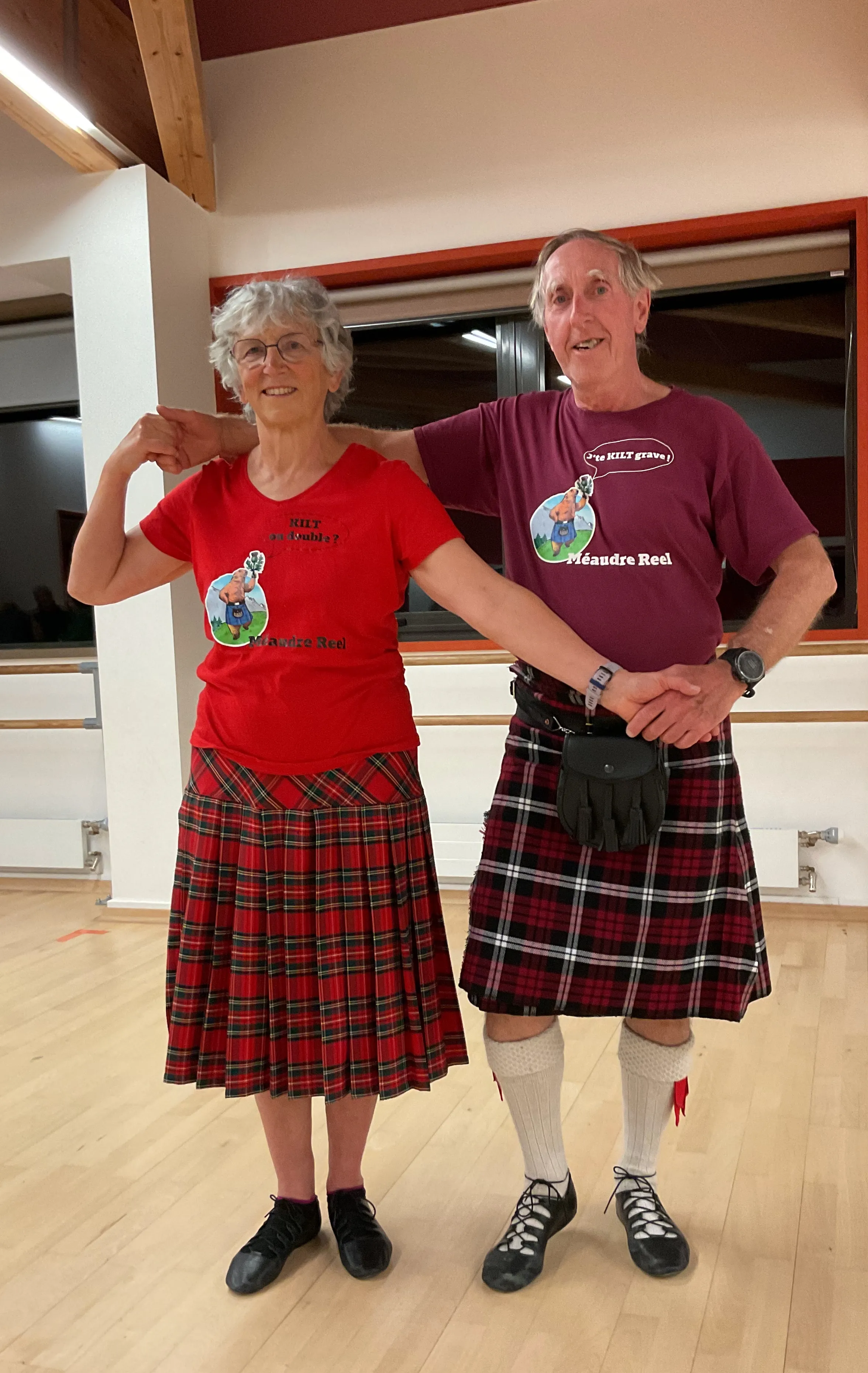 Anne and Gérard, 2 clowns wearing a kilt to dance, mime and sing on Burns Night, 2026