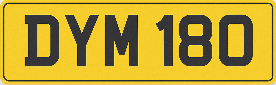 DYM 180 Registration Plate