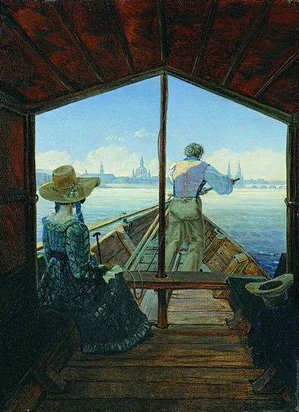 The Elbe Near Dresden, oil on canvas by Carl Gustav Carus