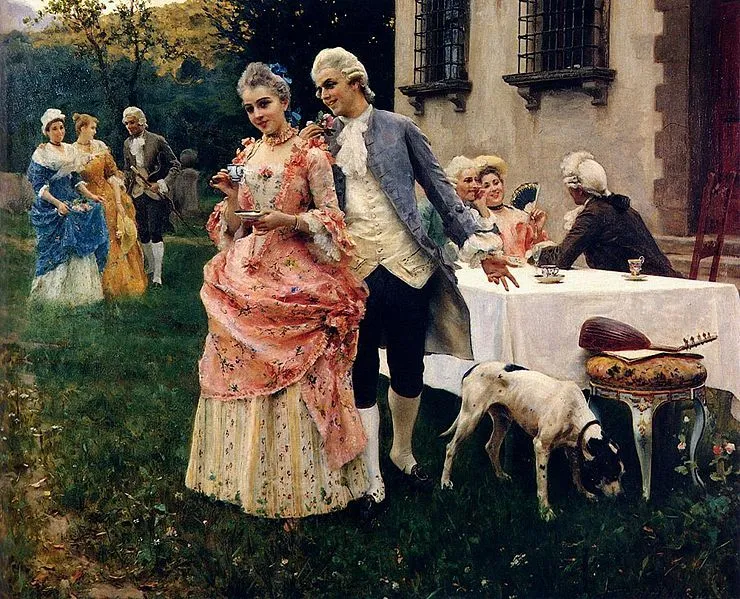 Flirtation at an afternoon tea