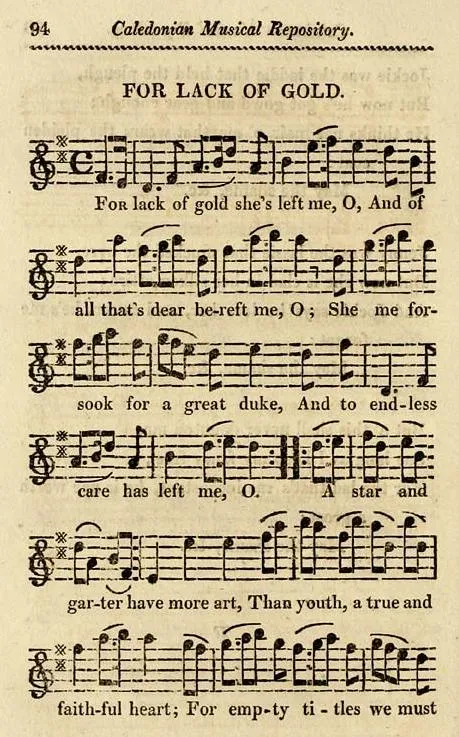 For Lack Of Gold Song