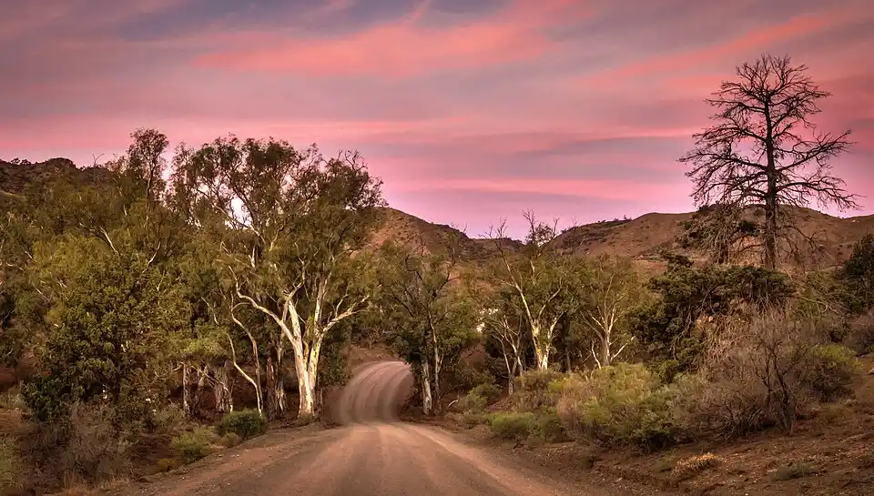 The Heysen Trail at Parachilna Gorge, the northern trailhead.