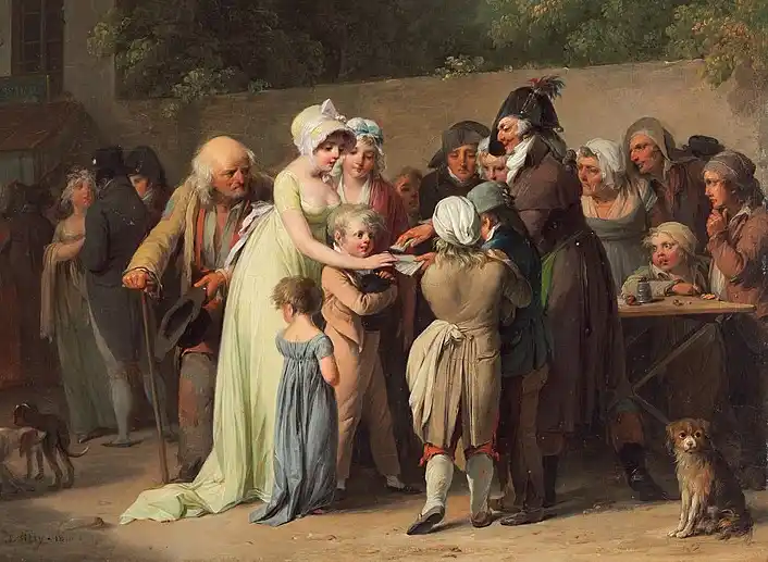 Louis-Léopold Boilly: The Card Sharp on the Boulevard.