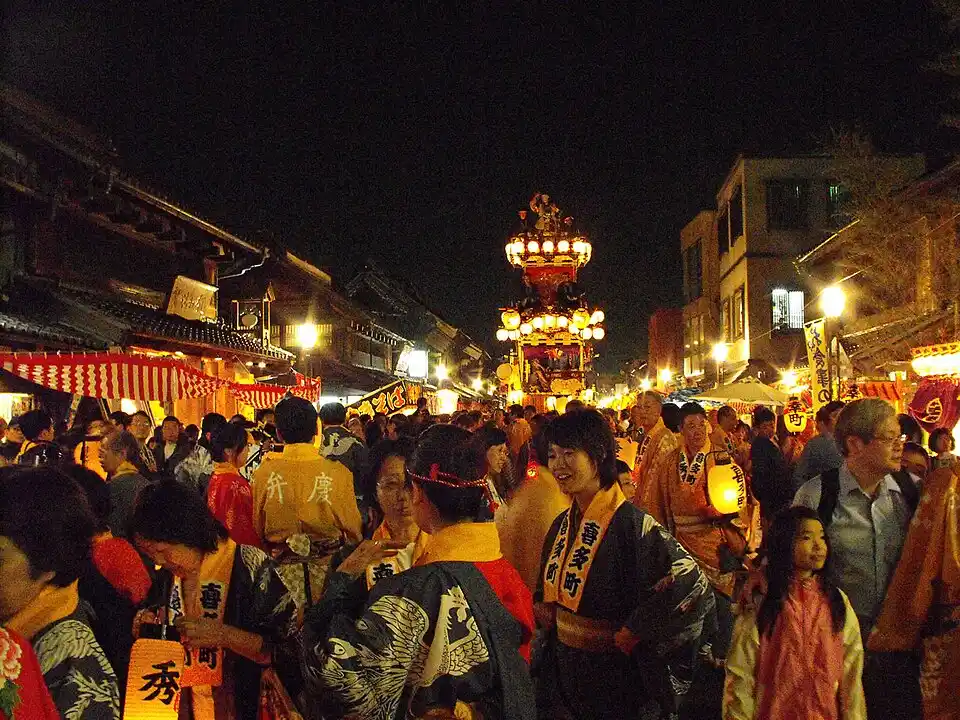Kawagoe Festival at night