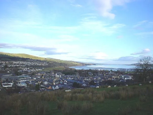 View of the eastern part of Dingwall, looking towards the Cromarty Firth.