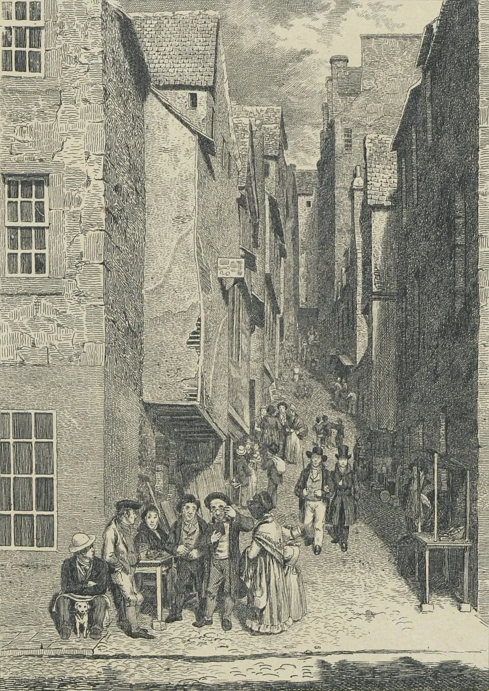  Libberton Wynd from the Cowgale, artwork in Aberdeen Archives