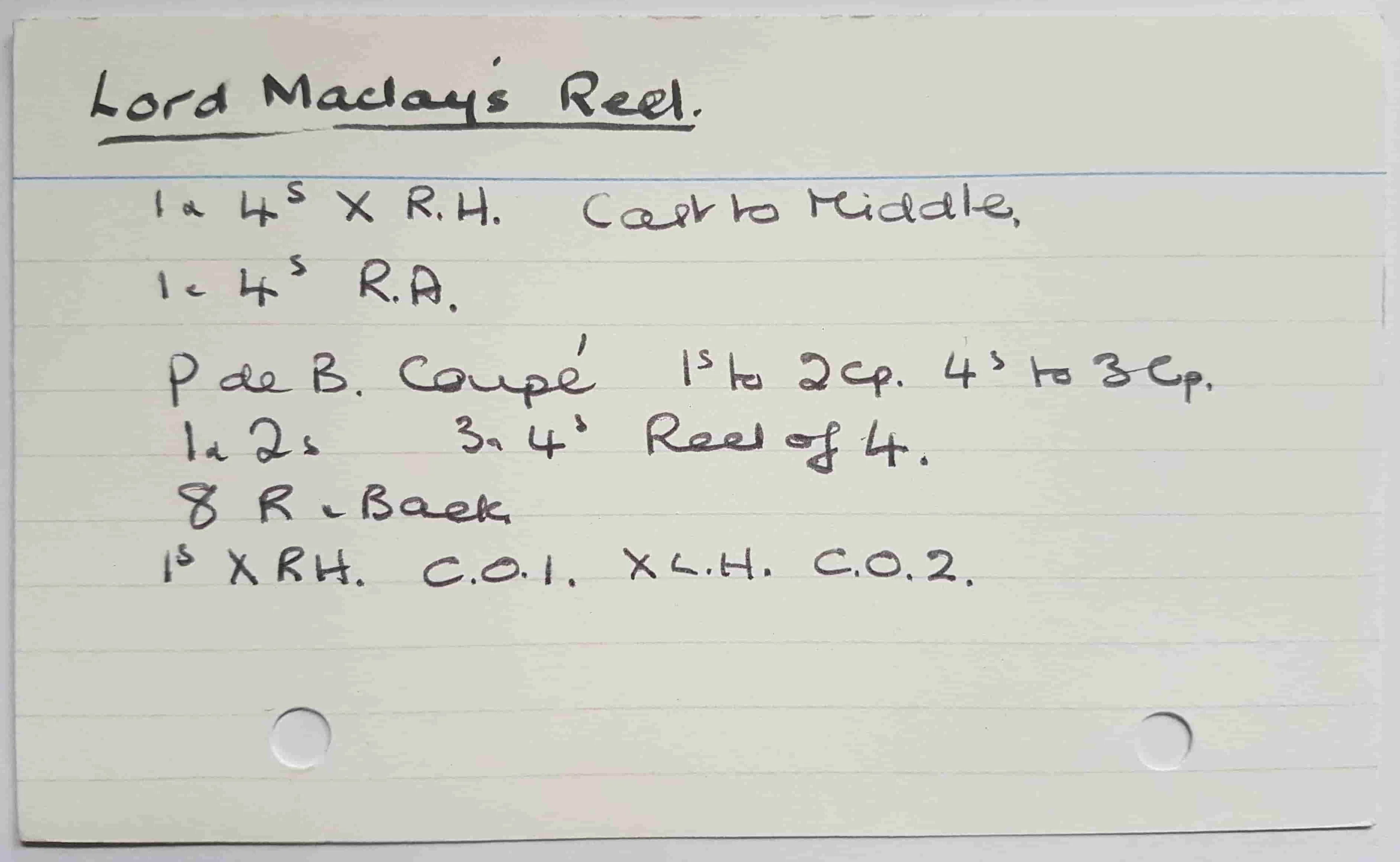 Lord Maclay's Reel Crib