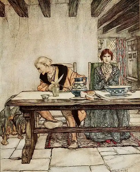 Illustration by Arthur Rackham in Some British Ballads, ca. 1919