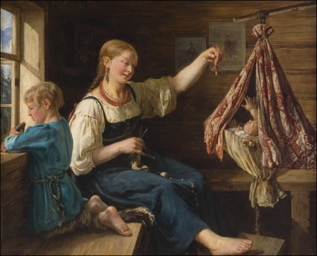 La Berceuse (The Lullaby), 1820-1886, François Riss. 