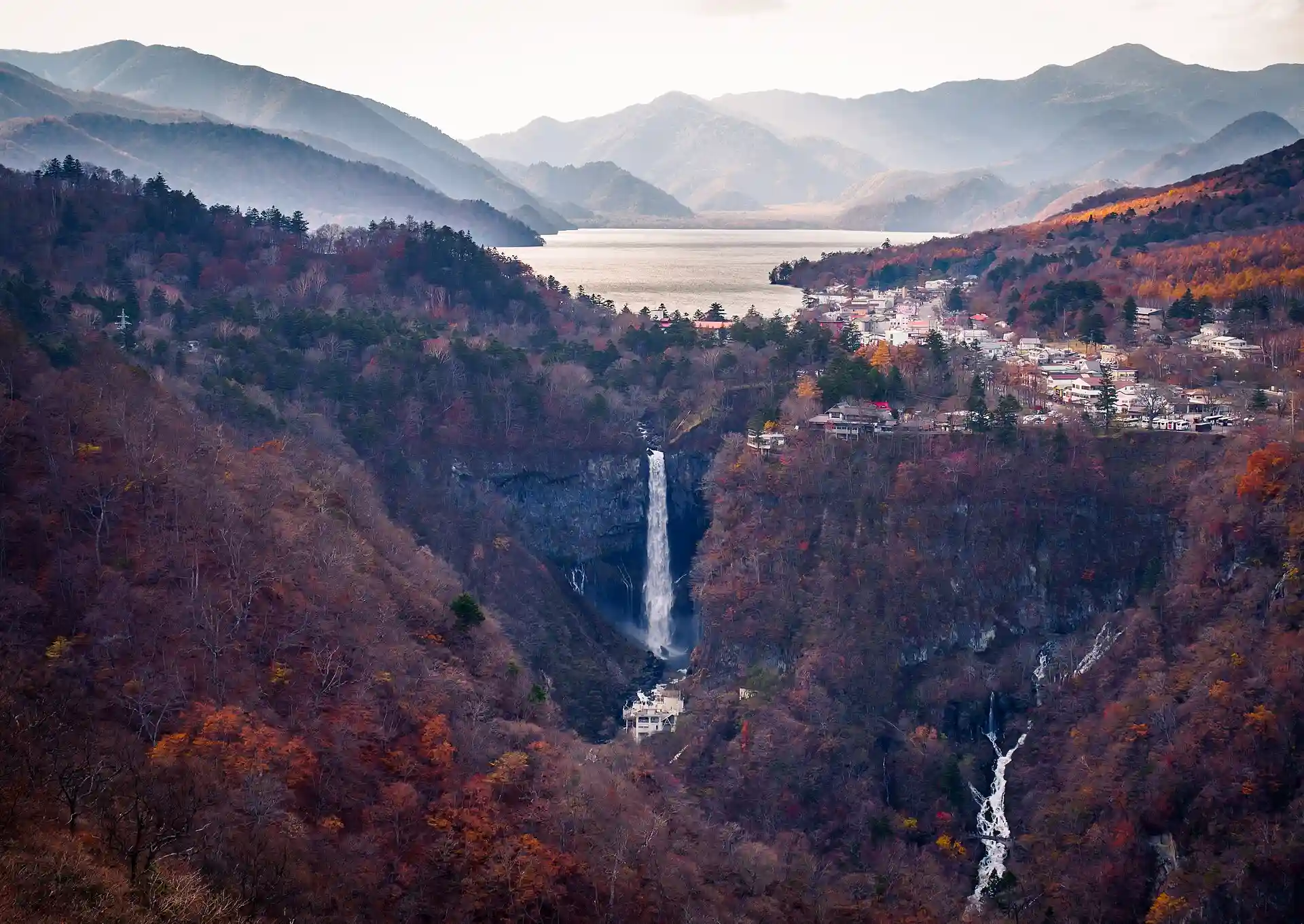 Japan: lake Chūzenji and Kegon waterfall in Nikkō (Tochigi prefecture)