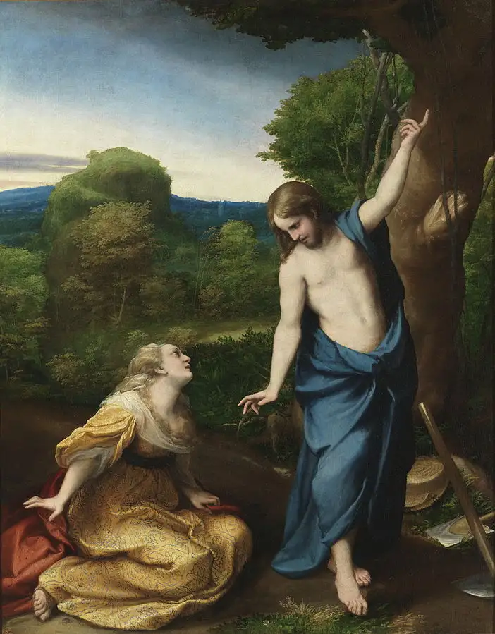Noli Me Tangere by Antonio da Correggio - oil on canvas
