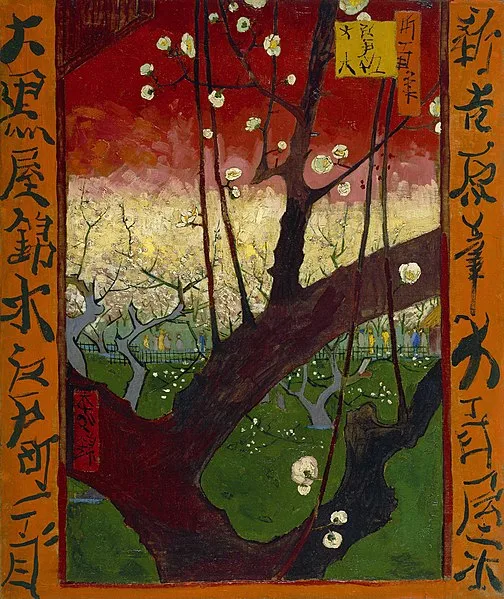 Flowering Plum Tree (after Hiroshige) (1887). Oil on canvas