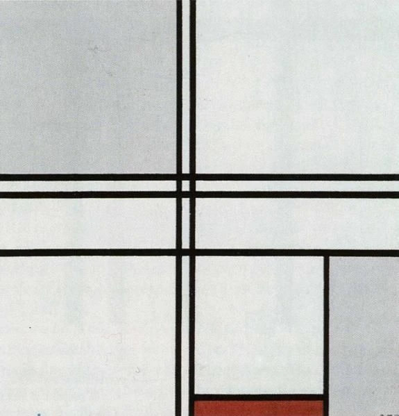 Piet Mondrian: Composition (No. 1) Gray-Red