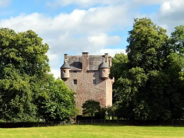 Spedlin's Tower is a fortified Scottish tower house dating from the 15th century