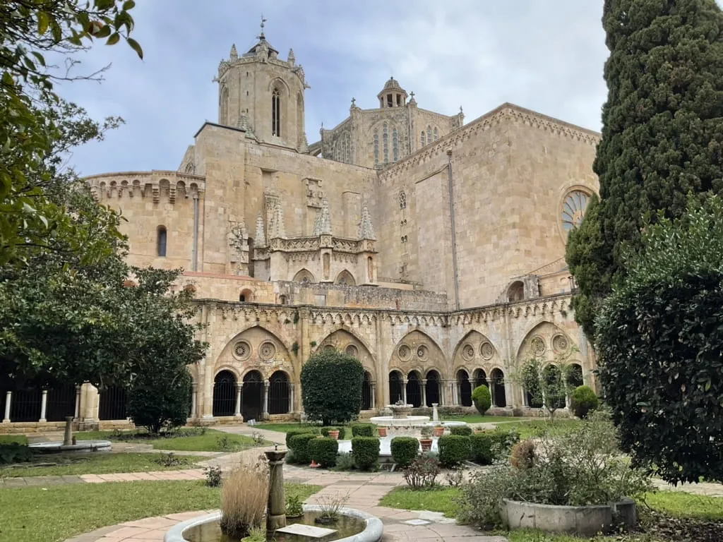 Turtle Ponds In The Tarragona Cathedral Cloister
