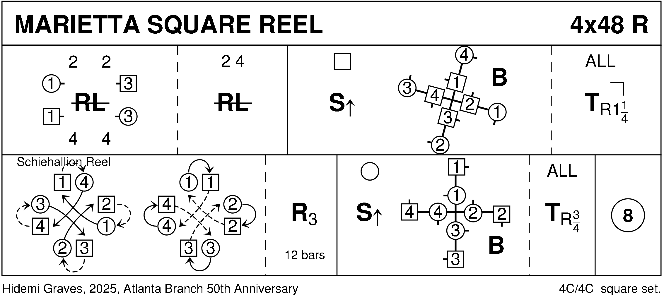 Marietta Square Reel Keith Rose's Diagram